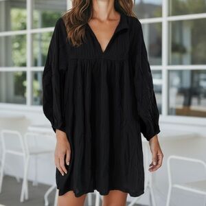 Carly Jean BoHo OverSized Long Sleeve Dress | SIZE S